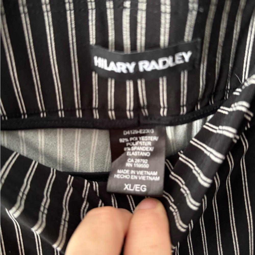 Hillary Radley dress pants-two available in extra large, black/white